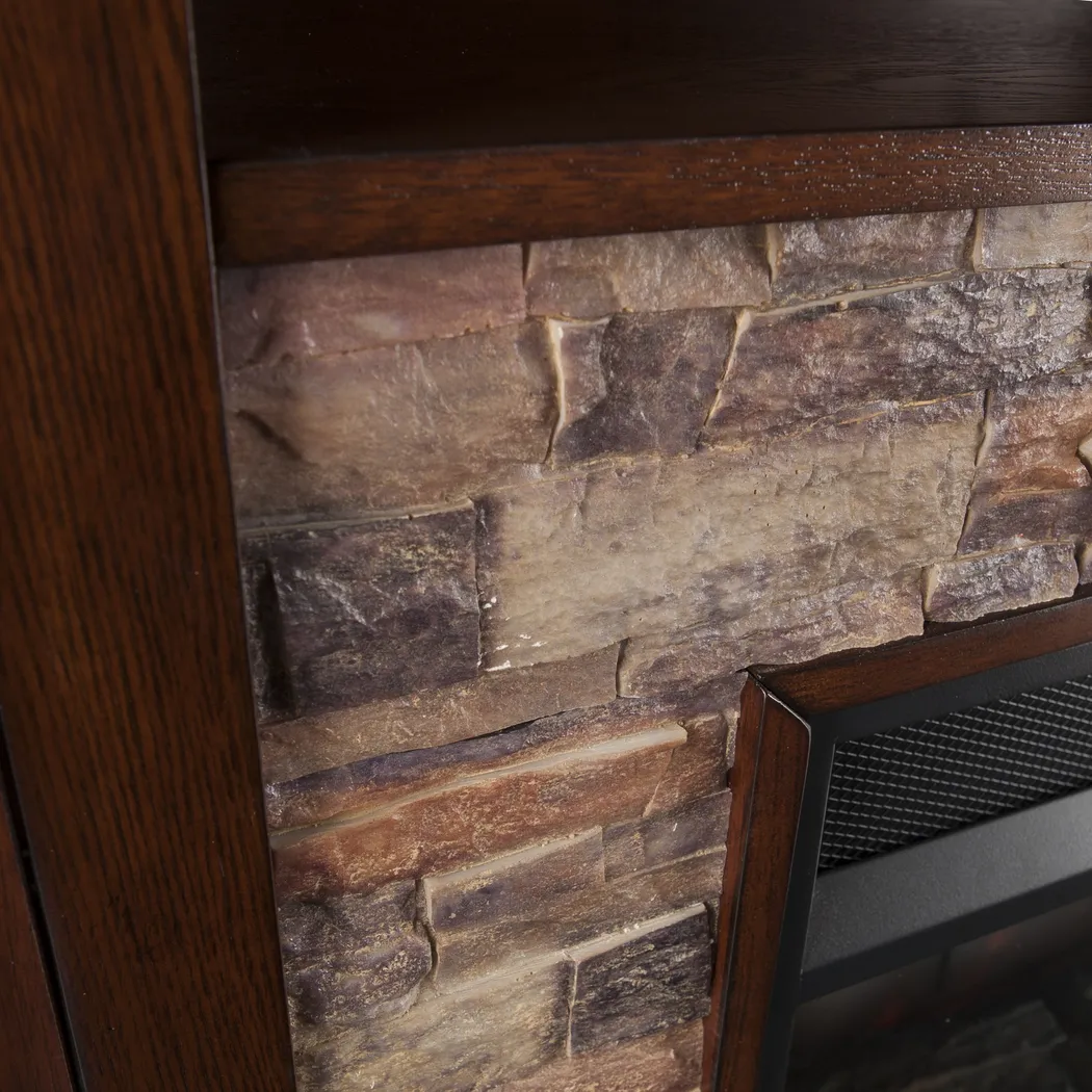 Wakerobin II Espresso 52 in. Console with Electric Fireplace - Image 5