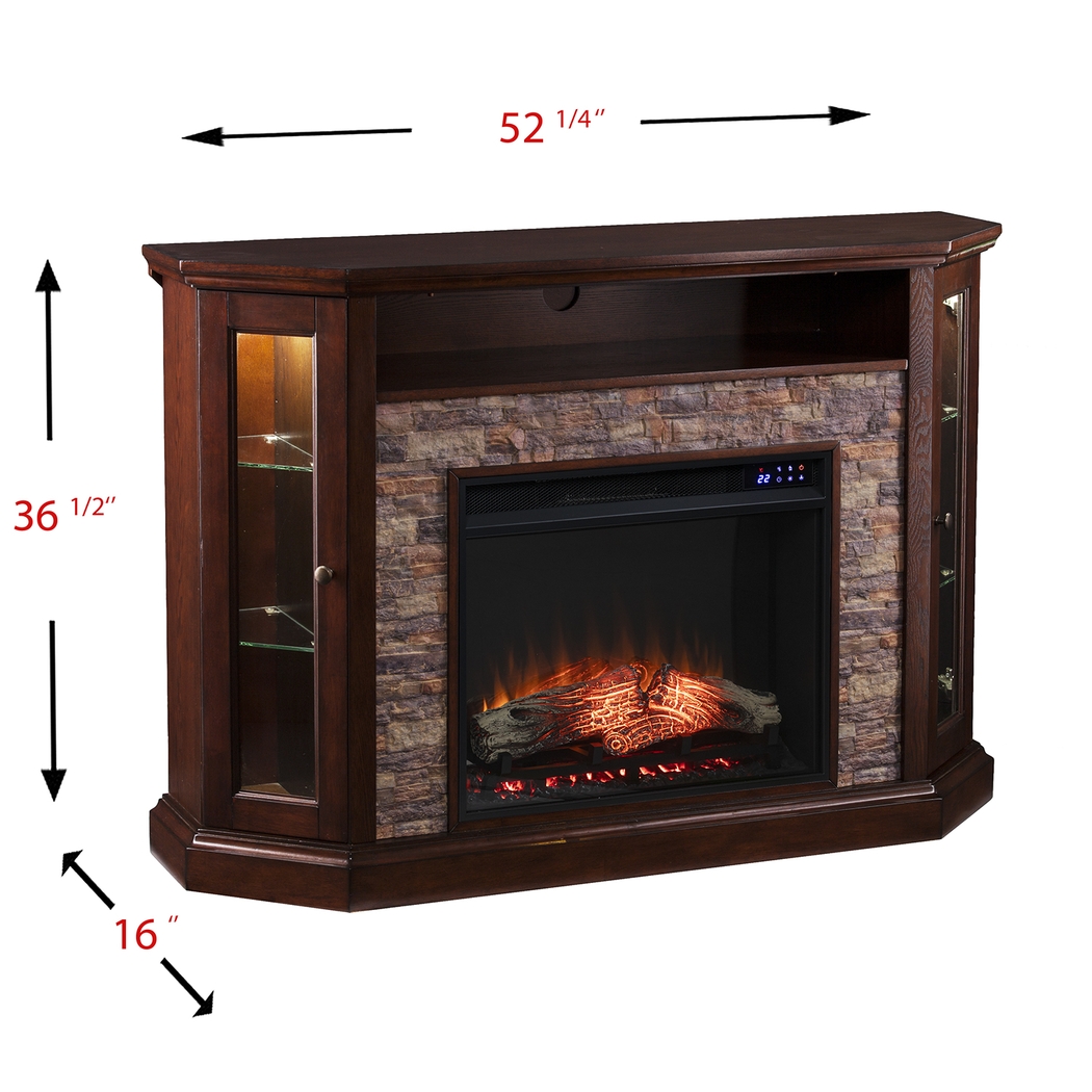 Wakerobin IV Espresso 52 in. Console With Touch Panel Electric Fireplace - Thumbnail - Image 4