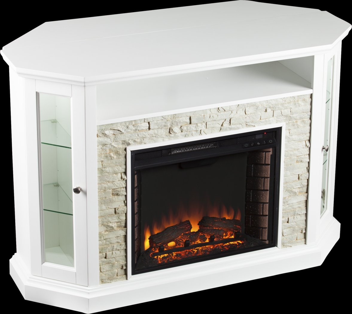 Wakerobin II White 52 in. Console with Electric Fireplace - Thumbnail - Image 3