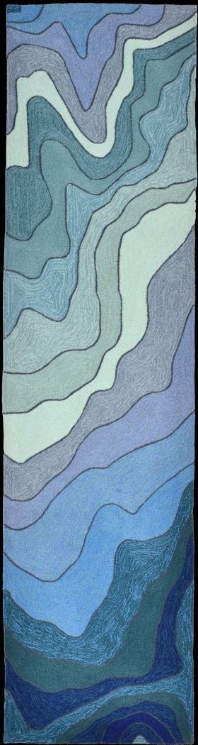 Waldenburg Blue 2' x 8' Runner Indoor/Outdoor Rug - Thumbnail - Image 1