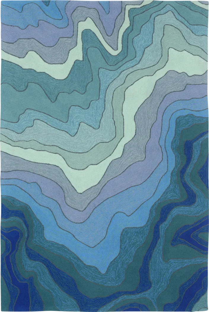 Waldenburg Blue 5' x 7'6 Indoor/Outdoor Rug - Thumbnail - Image 1