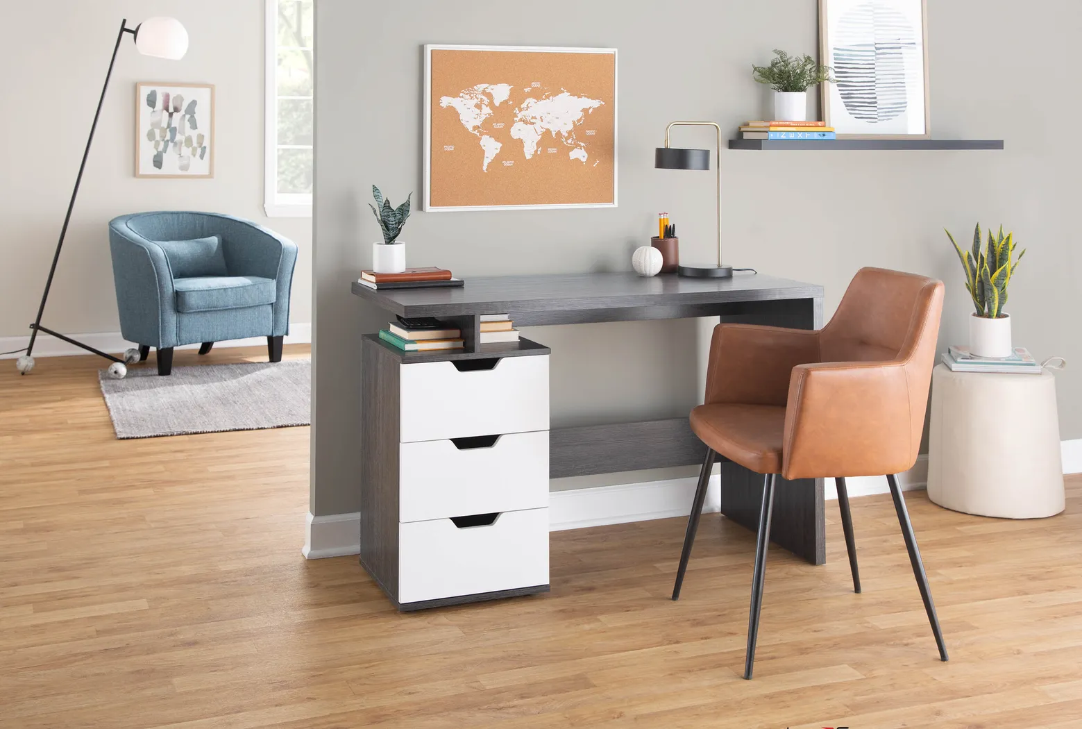 Waldman Camel Accent Chair, Set of 2 - Thumbnail - Image 11