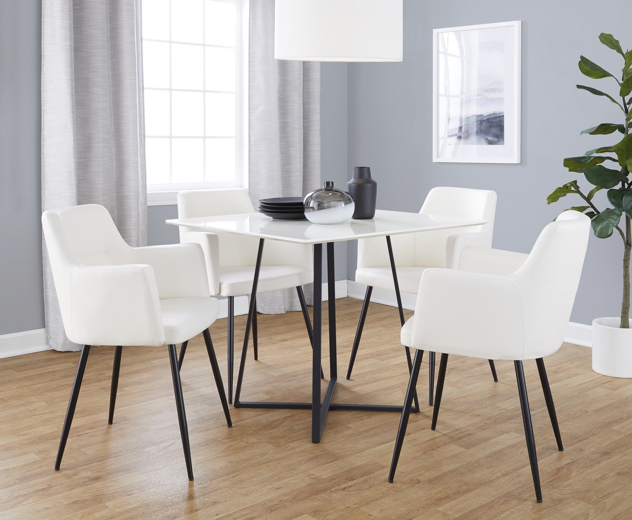 Waldman White Arm Chair, Set of 2 - Thumbnail - Image 2