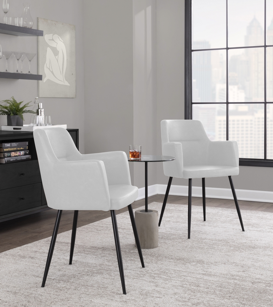 Waldman White Arm Chair, Set of 2 - Thumbnail - Image 3