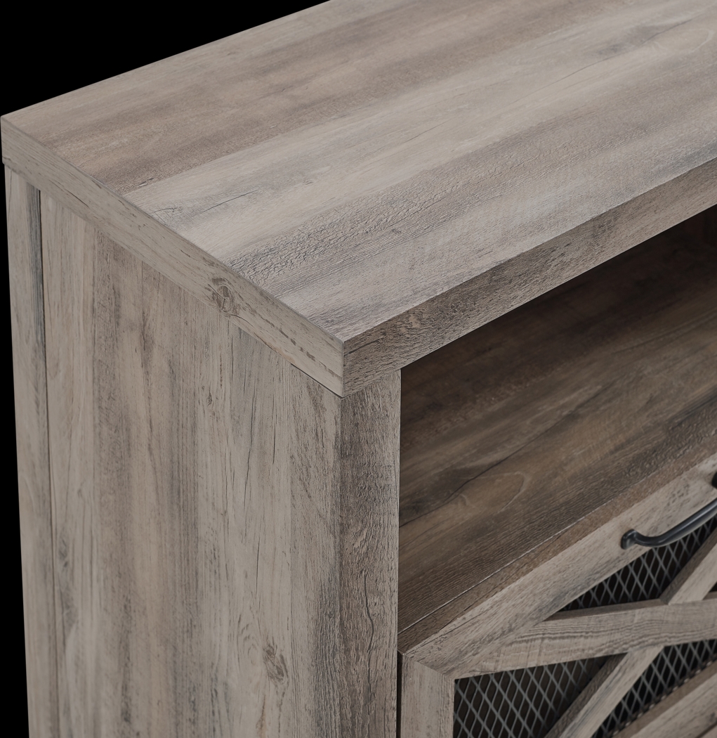 Waldoln Gray 70 in. Console, With Electric Fireplace - Thumbnail - Image 2