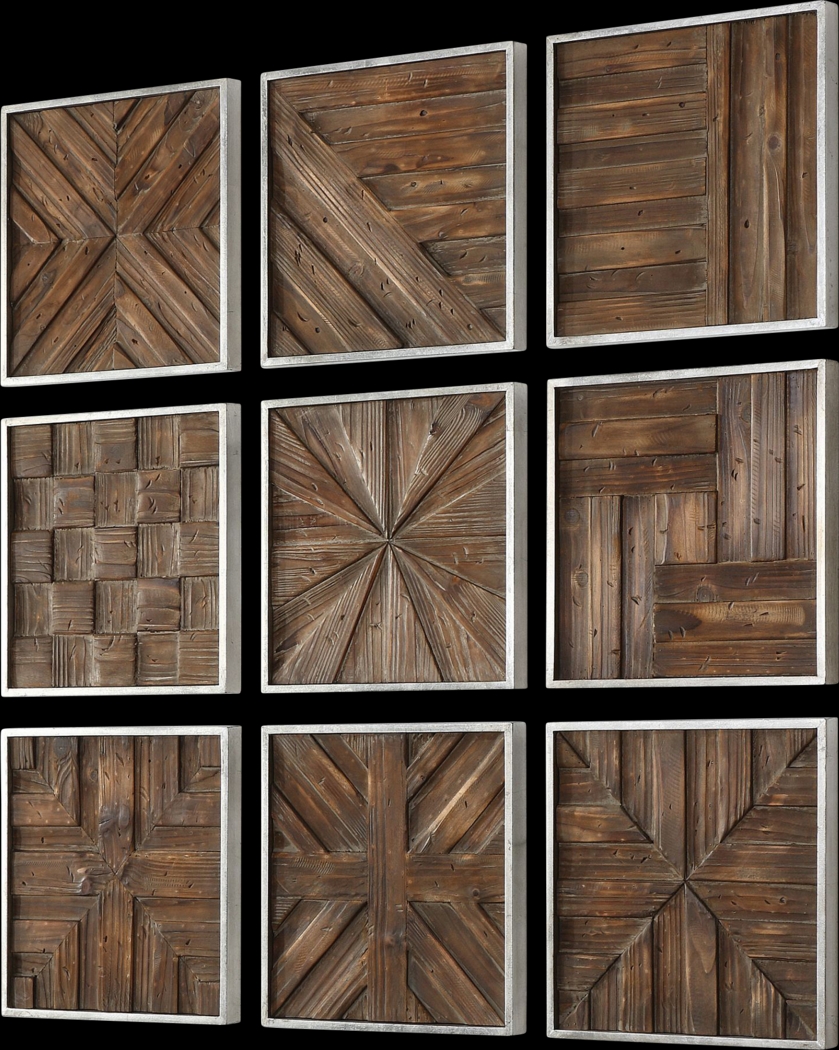 Waldon Brown Wall Decor, Set of 9 - Thumbnail - Image 2