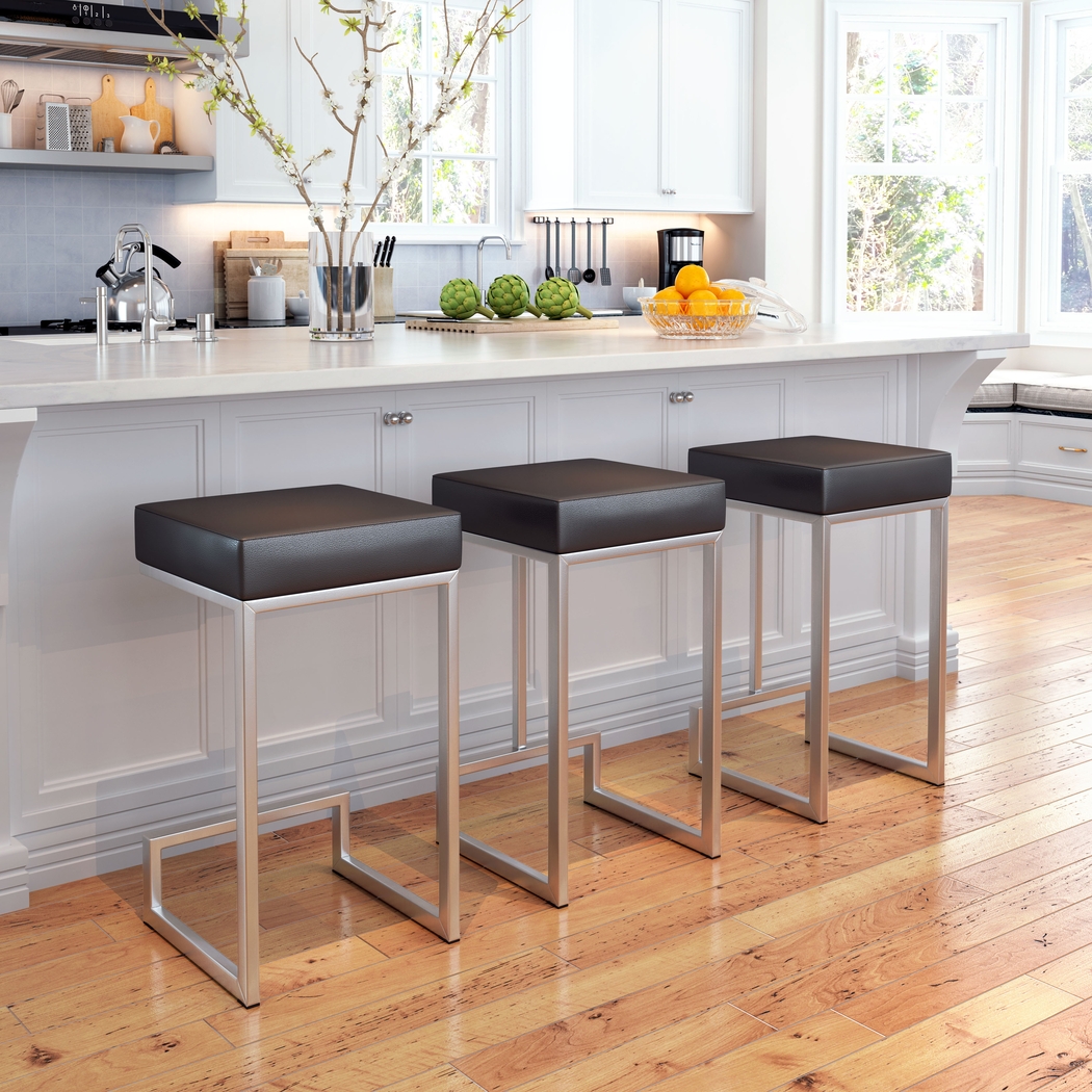 Waldow Black Counter Stool, Set of 2 - Thumbnail - Image 2