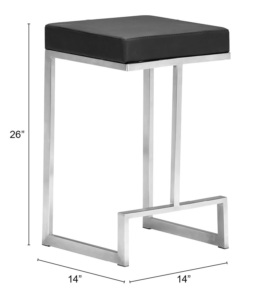 Waldow Black Counter Stool, Set of 2 - Thumbnail - Image 5