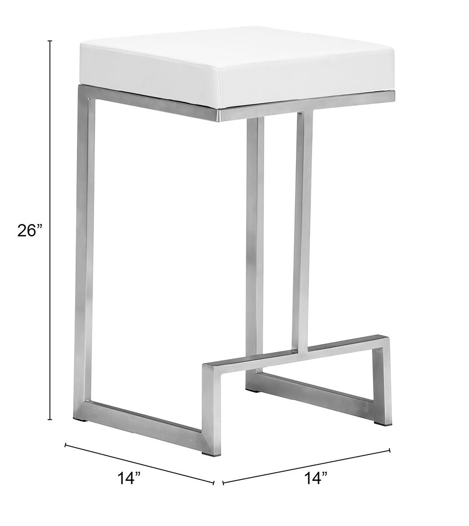 Waldow White Counter Stool, Set of 2 - Thumbnail - Image 5