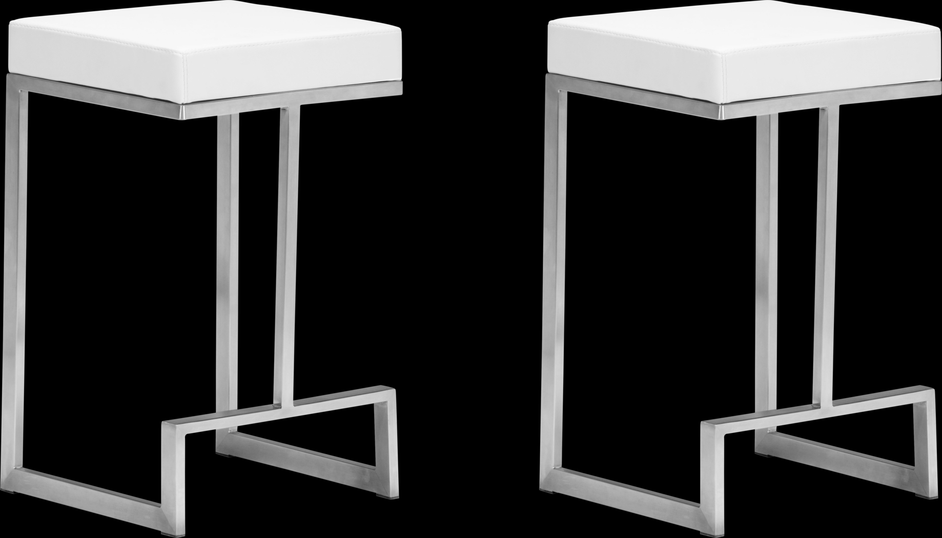 Waldow White Counter Stool, Set of 2 - Thumbnail - Image 1