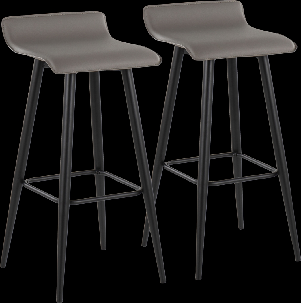 Walhill Gray Barstool, Set of 2 - Thumbnail - Image 1