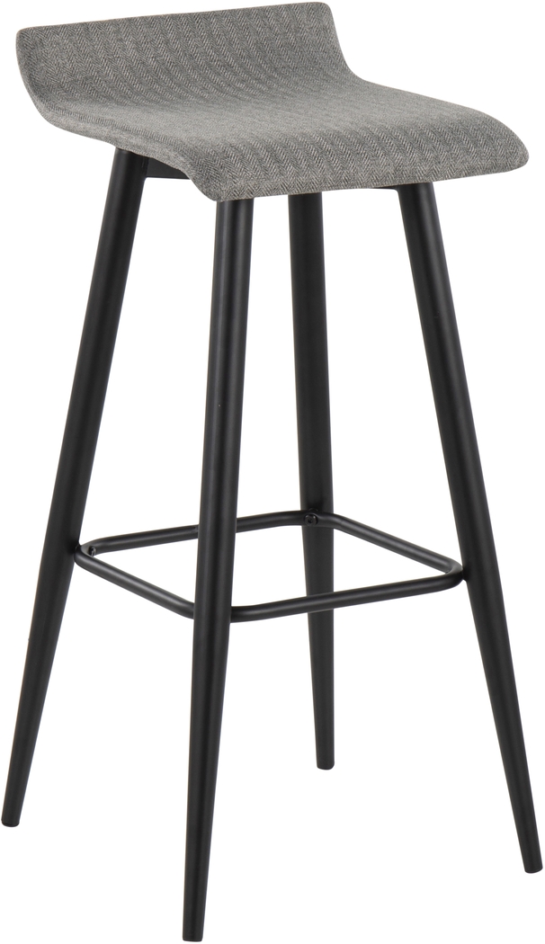 Walhill Gray Fabric Barstool, Set of 2 - Thumbnail - Image 2