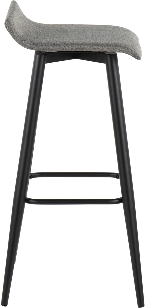 Walhill Gray Fabric Barstool, Set of 2 - Thumbnail - Image 3