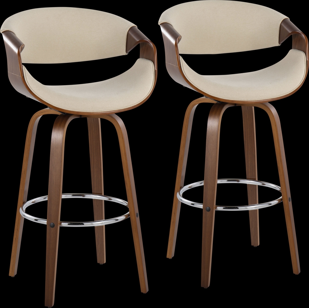 Walincia Cream Barstool, Set of 2 - Thumbnail - Image 1