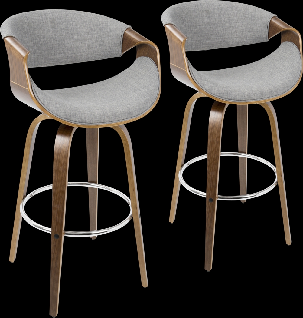 Walincia Gray Barstool, Set of 2 - Thumbnail - Image 1