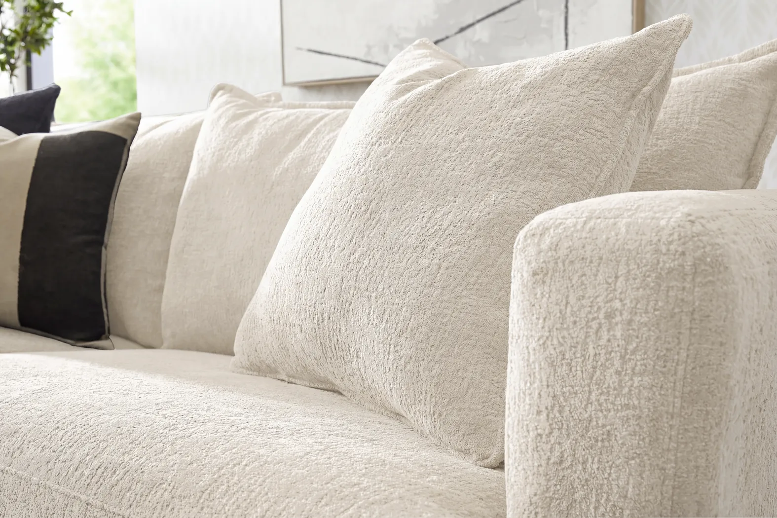 Wallace Cream 7 Pc Living Room with Sleeper Sofa - Thumbnail - Image 6