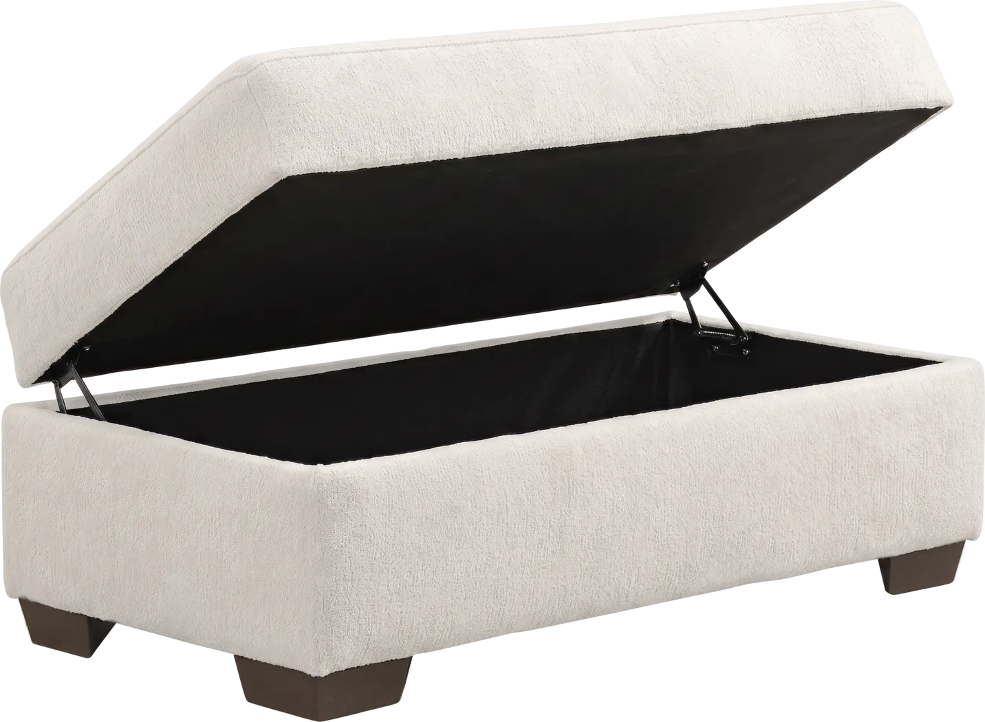 Wallace Cream Storage Ottoman - Thumbnail - Image 2