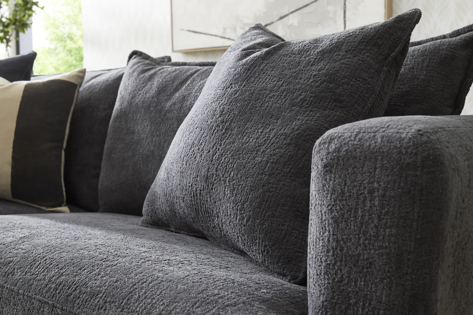 Wallace Gray 7 Pc Living Room with Gel Foam Sleeper Sofa - Thumbnail - Image 6