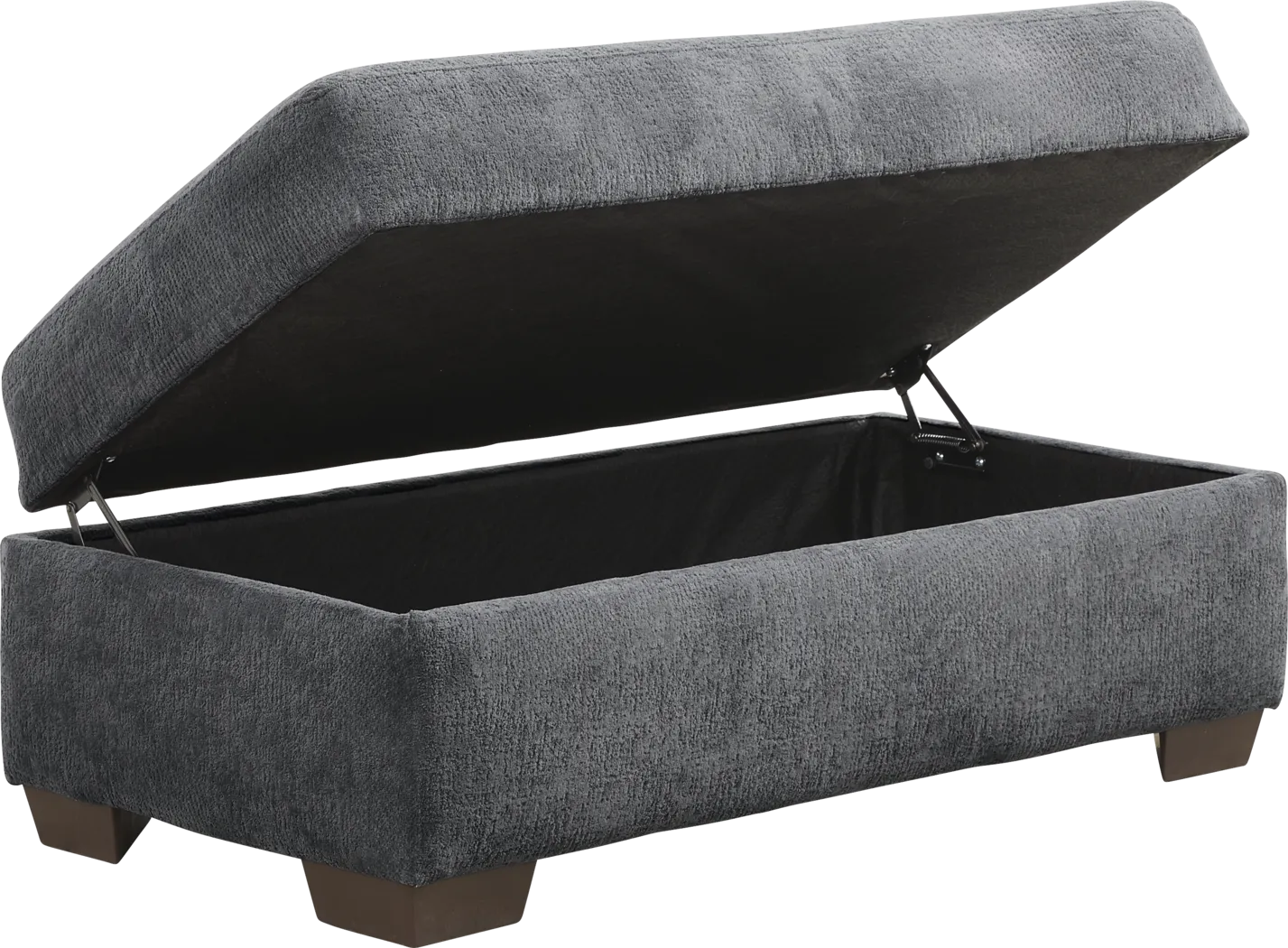 Wallace Gray Storage Ottoman - Thumbnail - Image 2