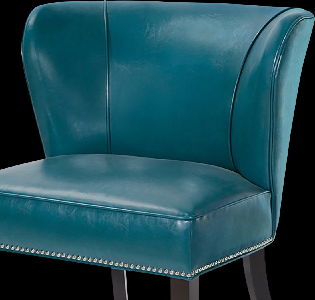 Wallach Blue Armless Accent Chair - Thumbnail - Image 4