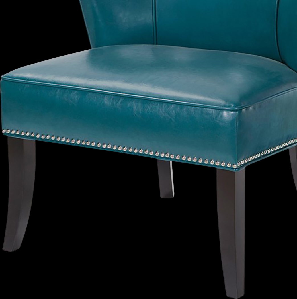 Wallach Blue Armless Accent Chair - Thumbnail - Image 5