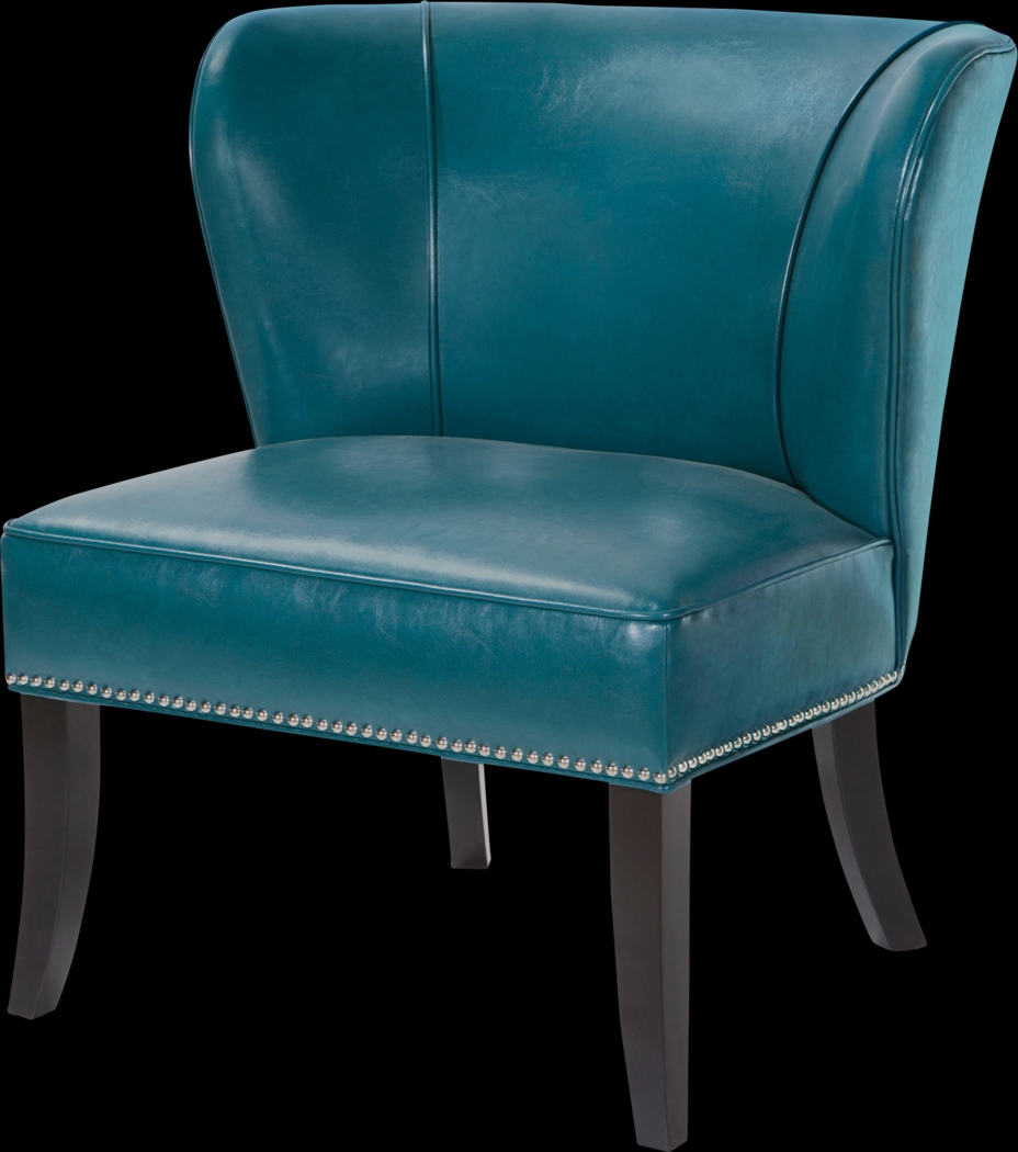 Wallach Blue Armless Accent Chair - Thumbnail - Image 1