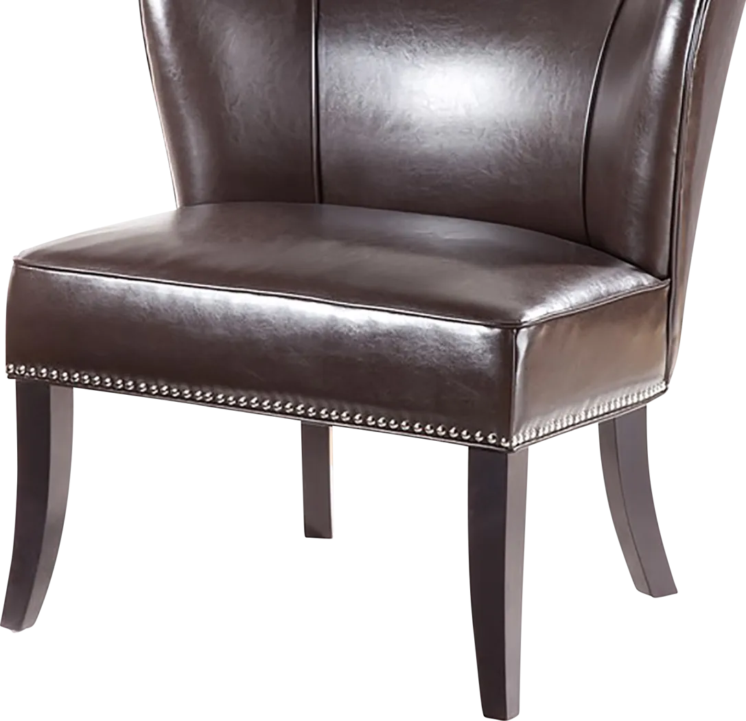 Wallach Brown Armless Accent Chair - Thumbnail - Image 4