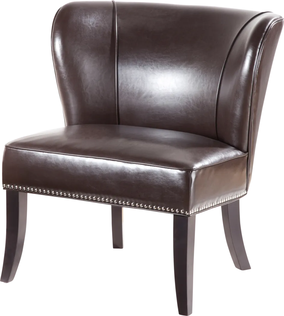 Wallach Brown Armless Accent Chair - Thumbnail - Image 1