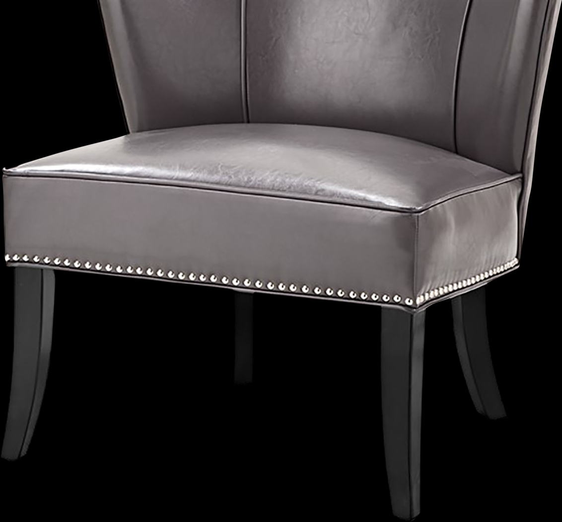 Wallach Gray Armless Accent Chair - Thumbnail - Image 4