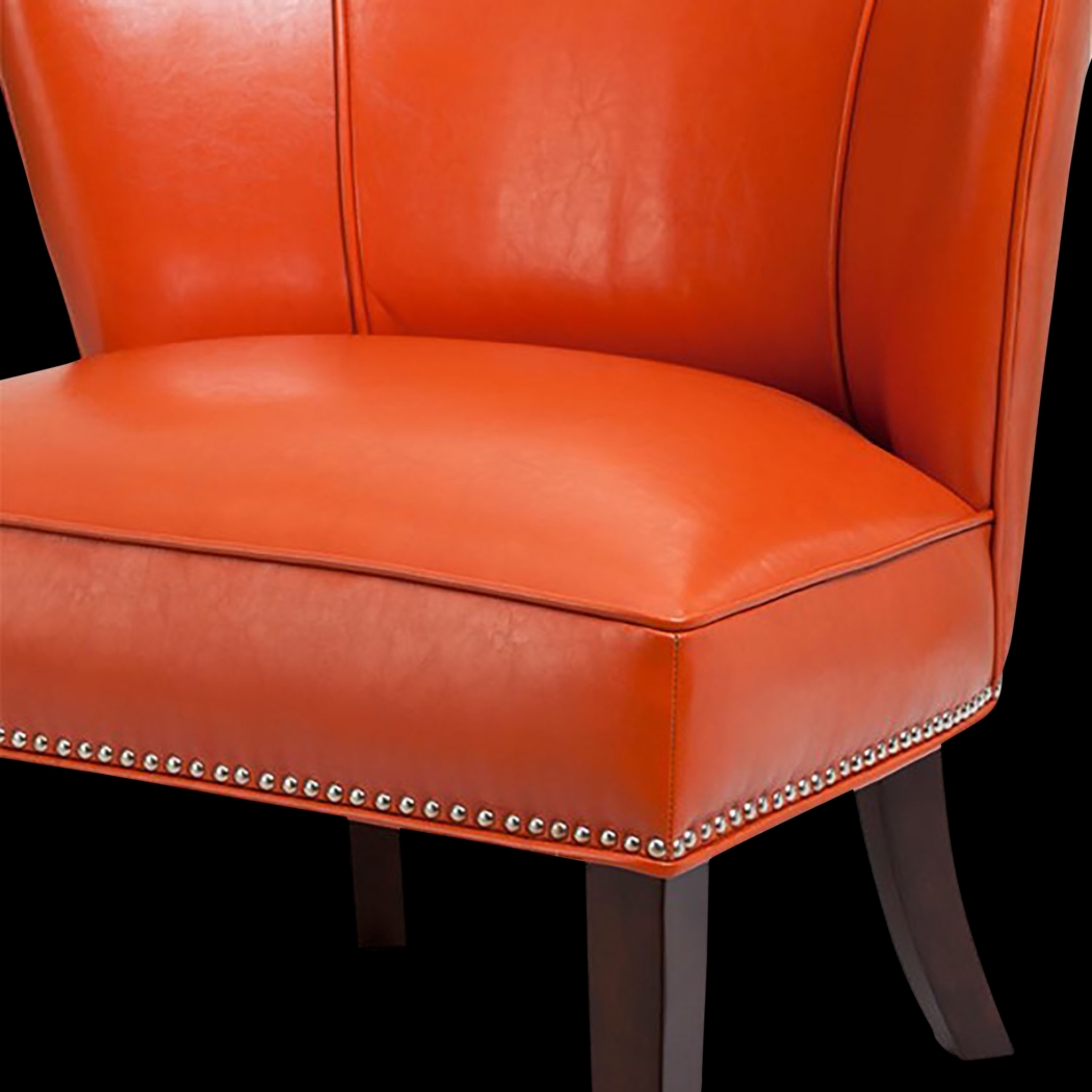 Wallach Orange Armless Accent Chair - Thumbnail - Image 4