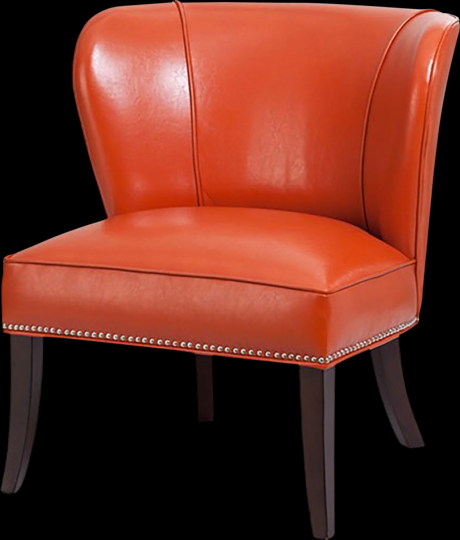 Wallach Orange Armless Accent Chair - Thumbnail - Image 1