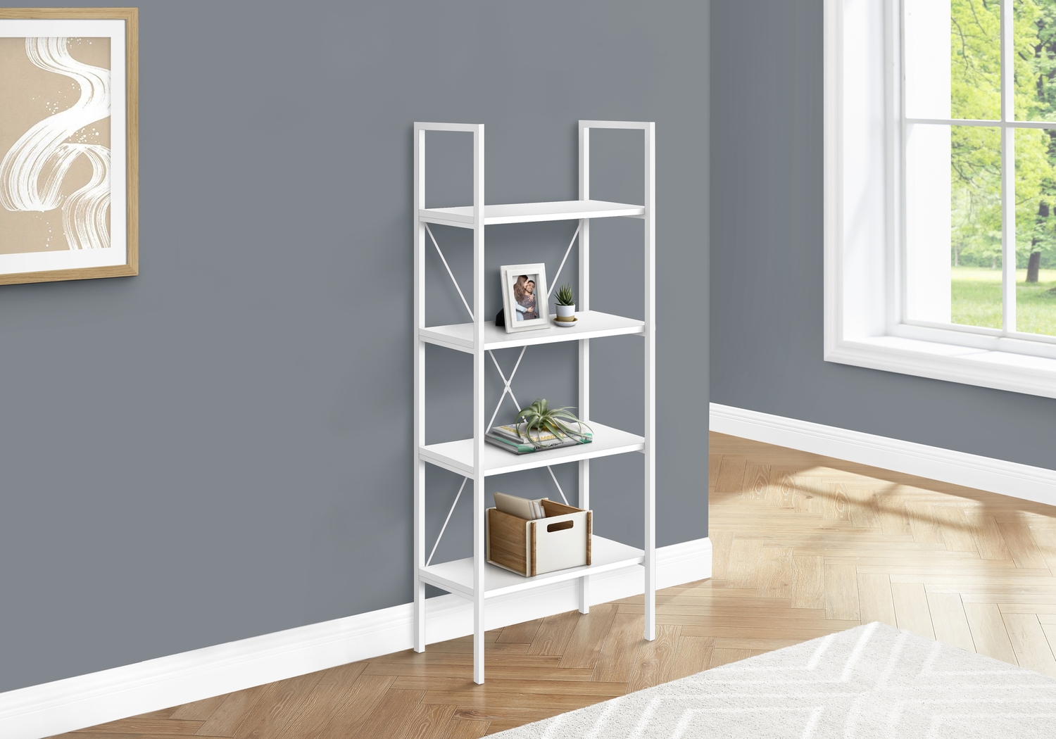 Wallcraft White Bookcase - Thumbnail - Image 2
