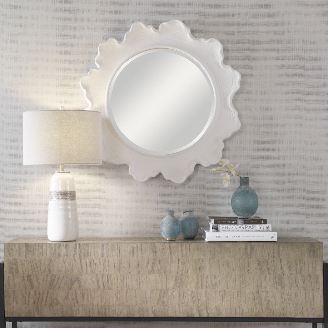 Walldron White Wall Mirror - Thumbnail - Image 4