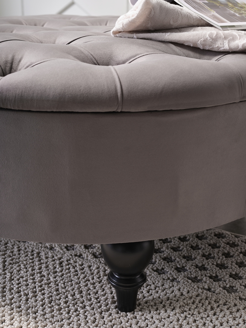 Walport Gray Accent Ottoman - Thumbnail - Image 3