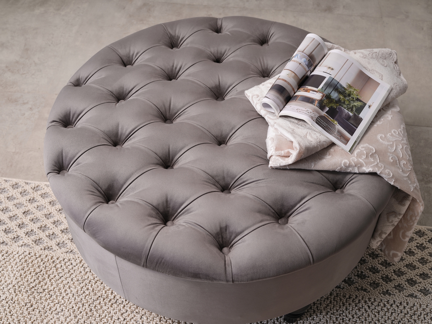 Walport Gray Accent Ottoman - Thumbnail - Image 4