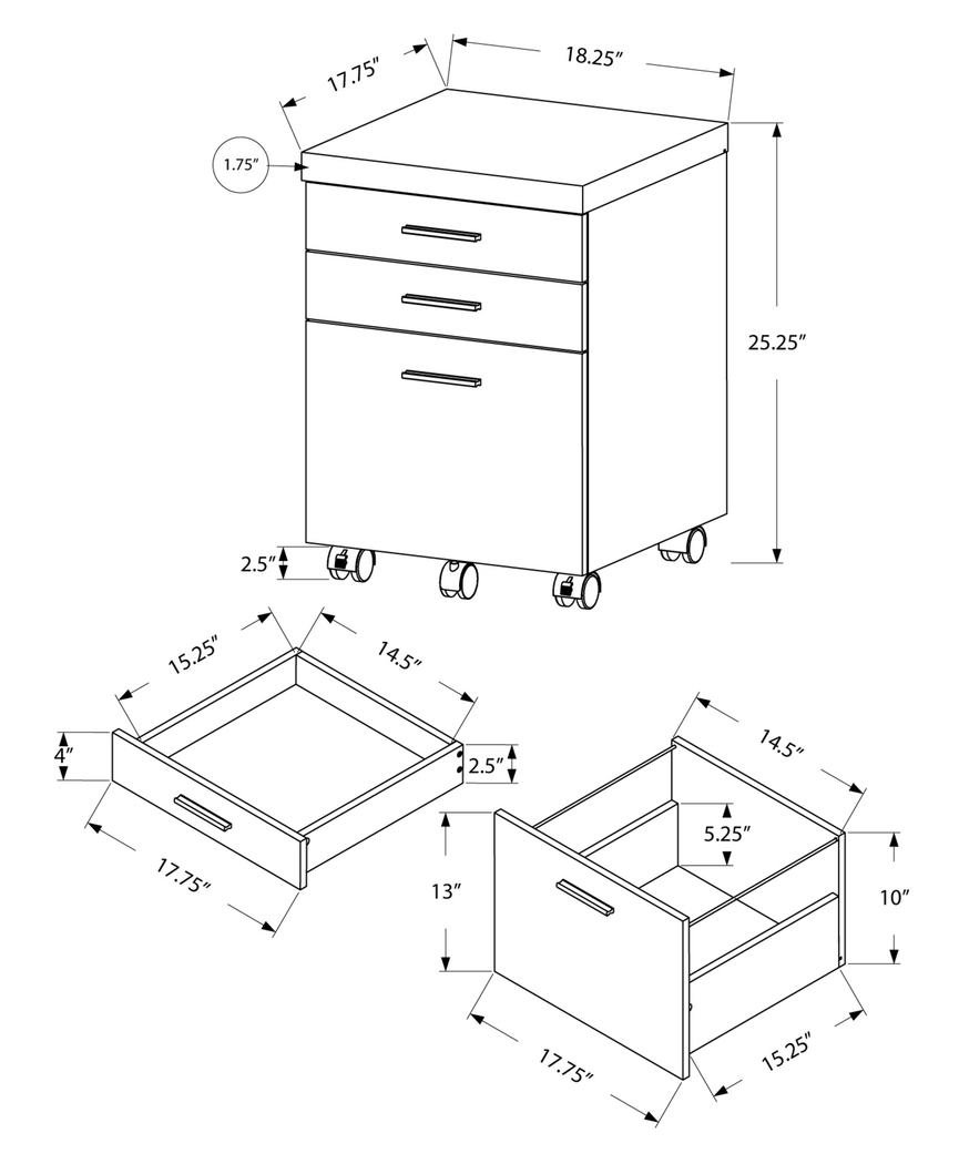 Wampton Black File Cabinet - Thumbnail - Image 4