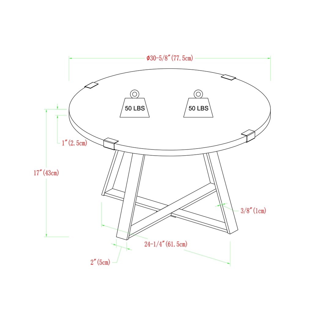 Wanassed Gray Cocktail Table - Thumbnail - Image 4
