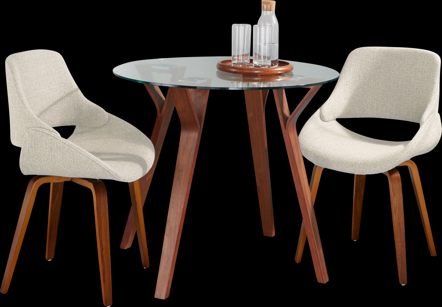 Wanay Cream 3 Pc Dining Set - Thumbnail - Image 3
