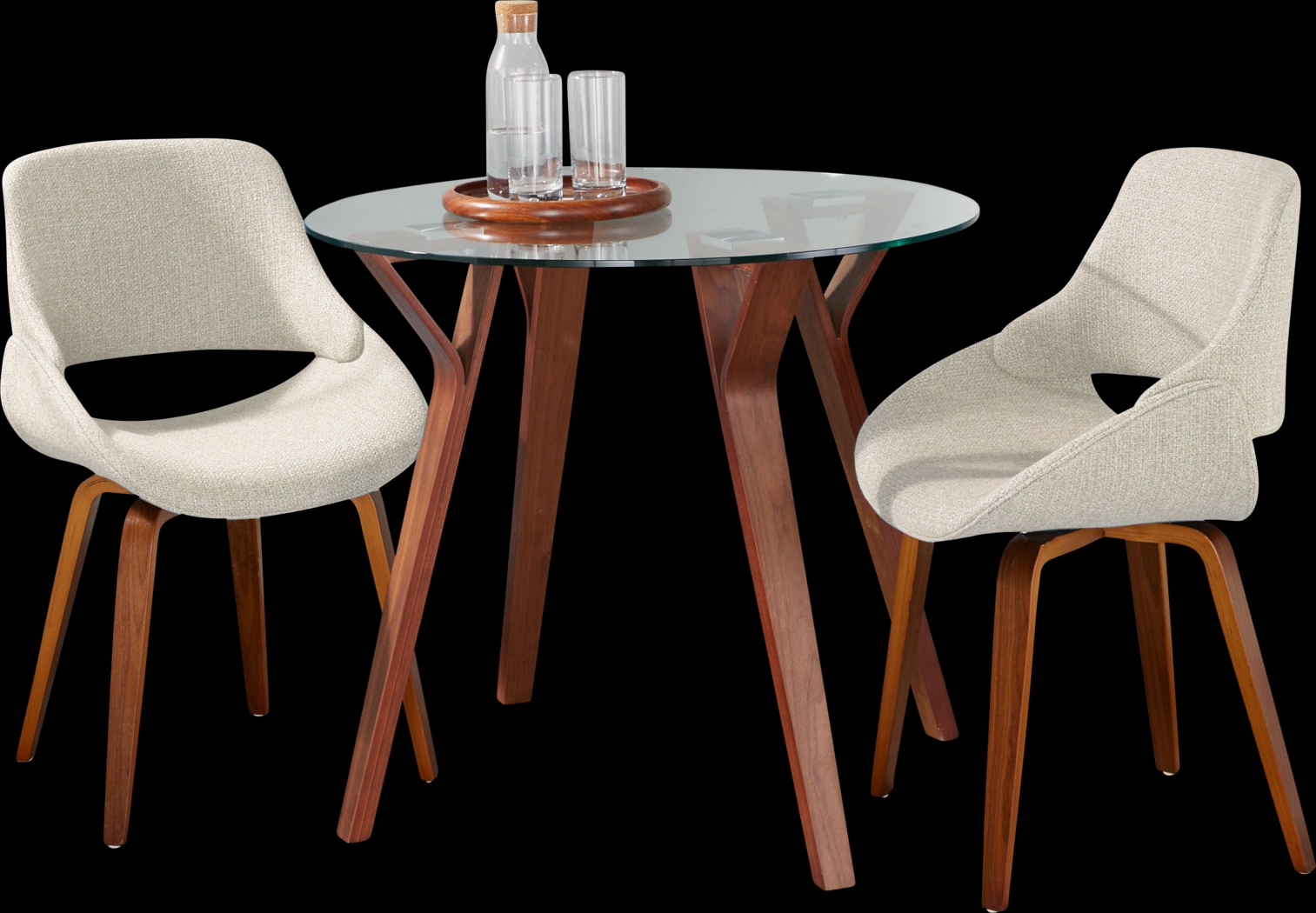 Wanay Cream 3 Pc Dining Set - Thumbnail - Image 1