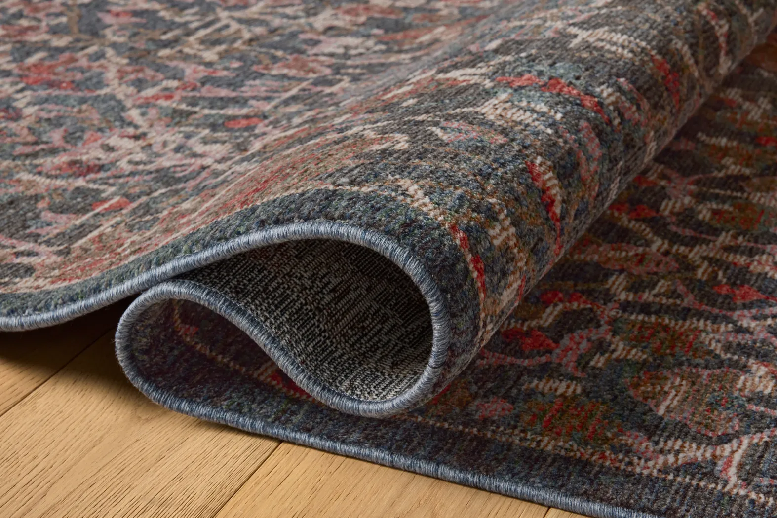 Wanderwell Blue Polyester Fabric Rug | Rooms to Go