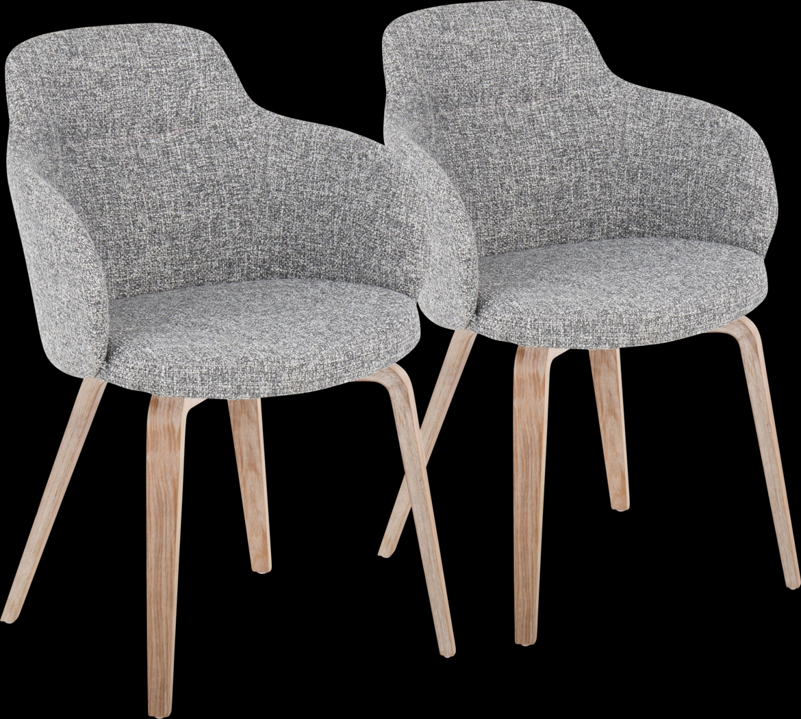 Waneden I Gray Side Chair, Set of 2 - Thumbnail - Image 1