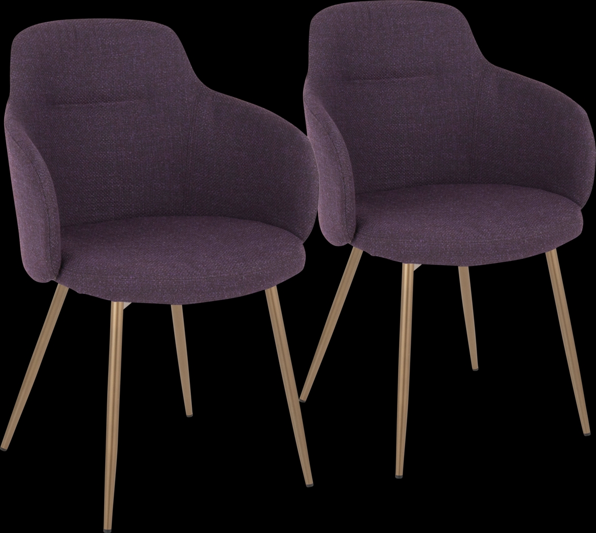 Waneden II Purple Side Chair, Set of 2 - Thumbnail - Image 1