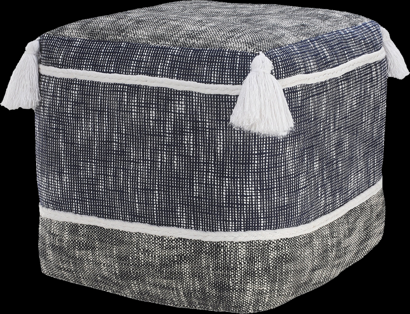 Wanella Blue/White Pouf - Thumbnail - Image 4