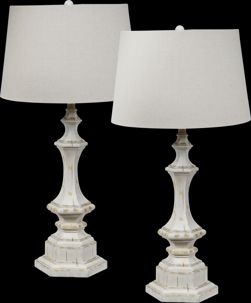 Wanklyn White Lamp, Set of 2 - Thumbnail - Image 1
