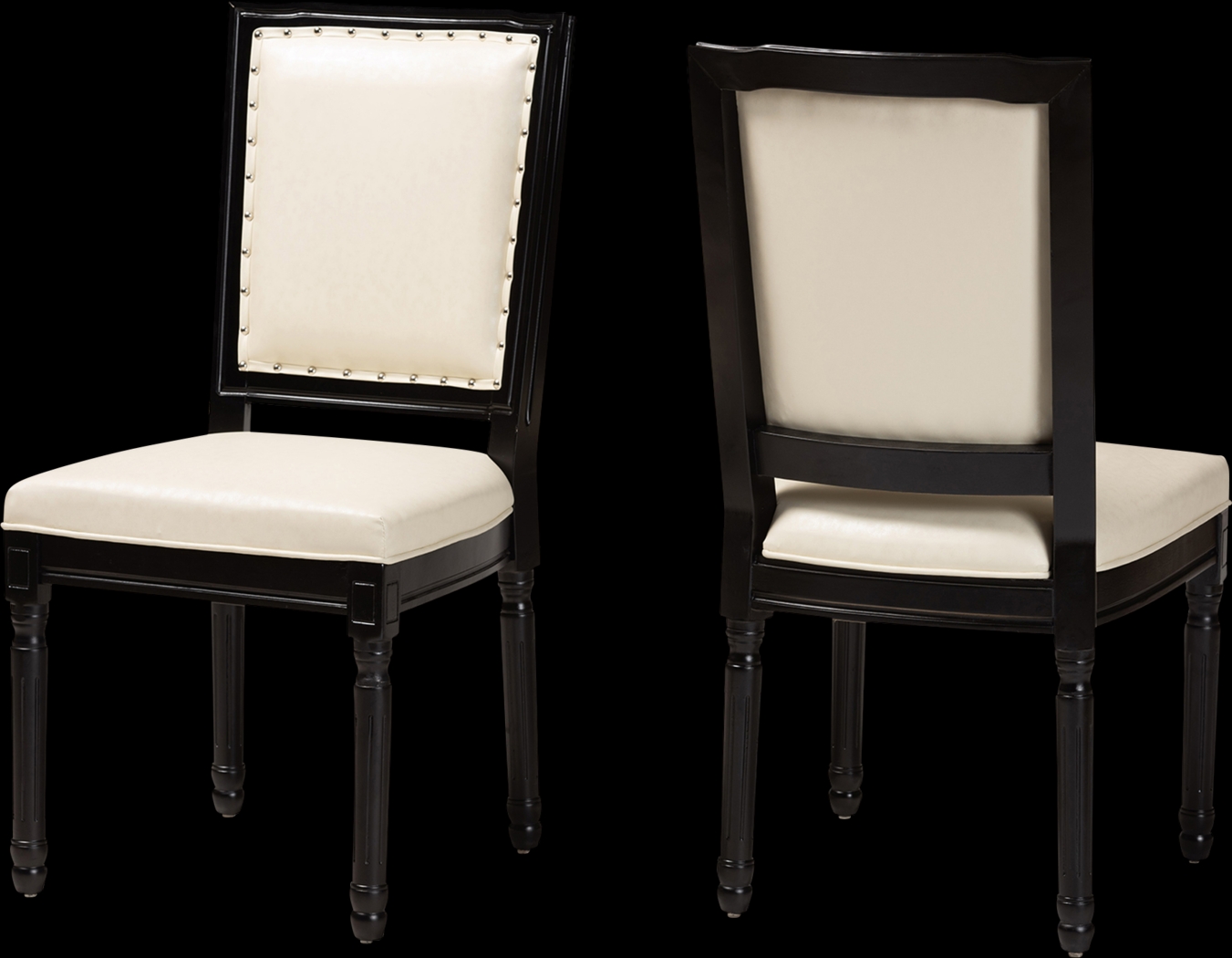 Wanskuck Black Side Chair, Set of 2 - Thumbnail - Image 1