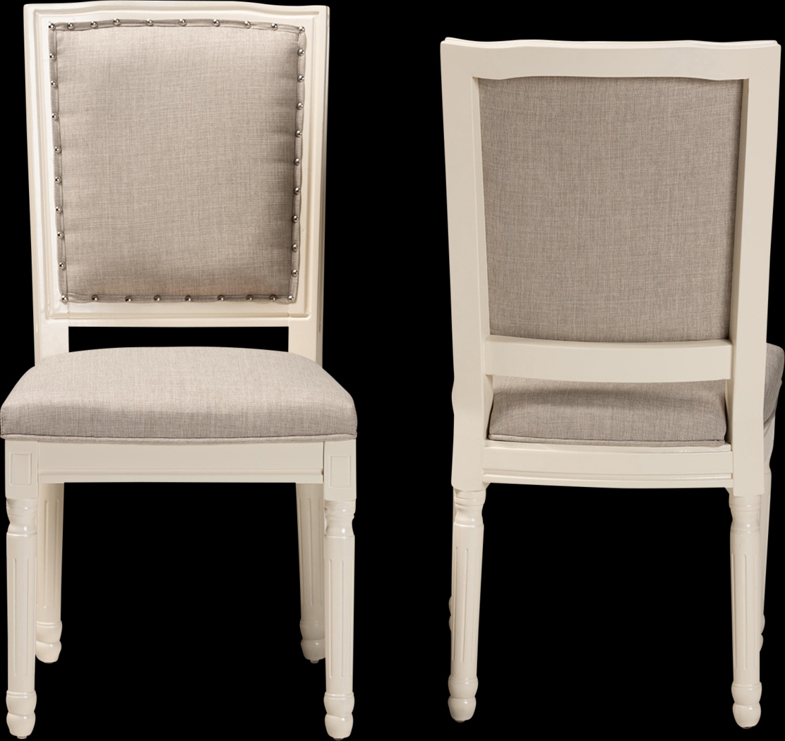 Wanskuck White Side Chair, Set of 2 - Thumbnail - Image 4