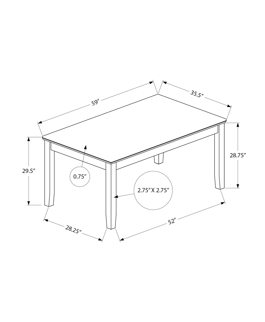 Wansley Espresso Dining Table - Thumbnail - Image 9