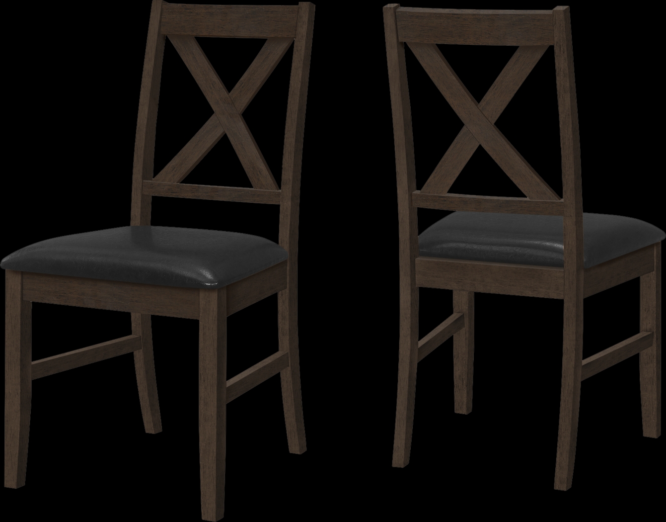 Wansley II Black Side Chair, Set of 2 - Thumbnail - Image 1