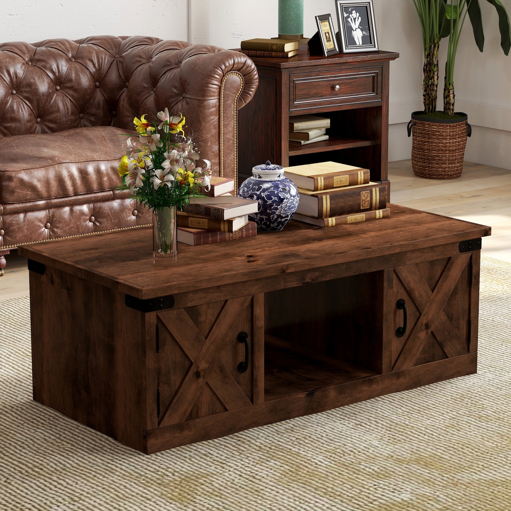 Wapegue Brown Coffee Table - Thumbnail - Image 7