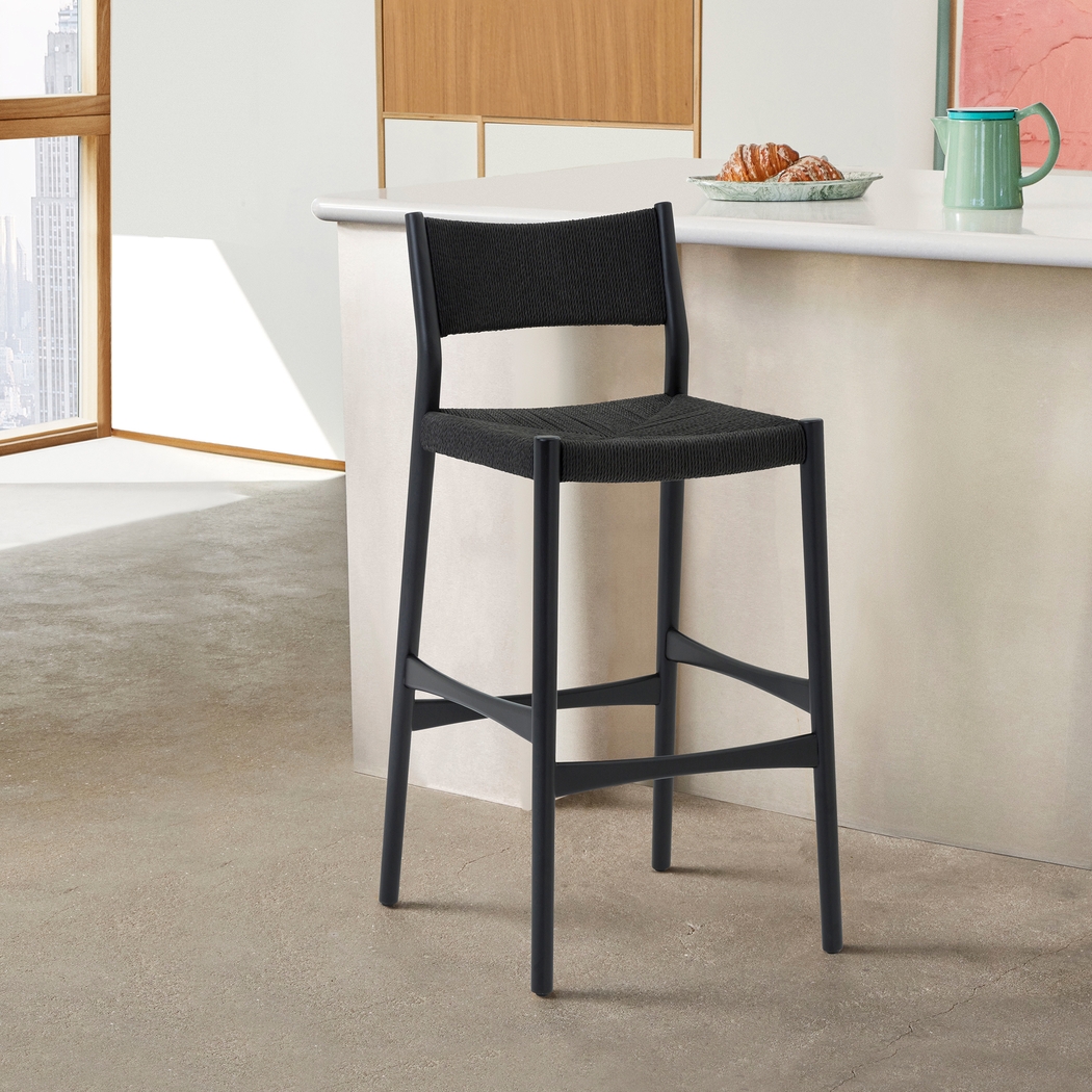 Wapemar Black Barstool - Thumbnail - Image 2